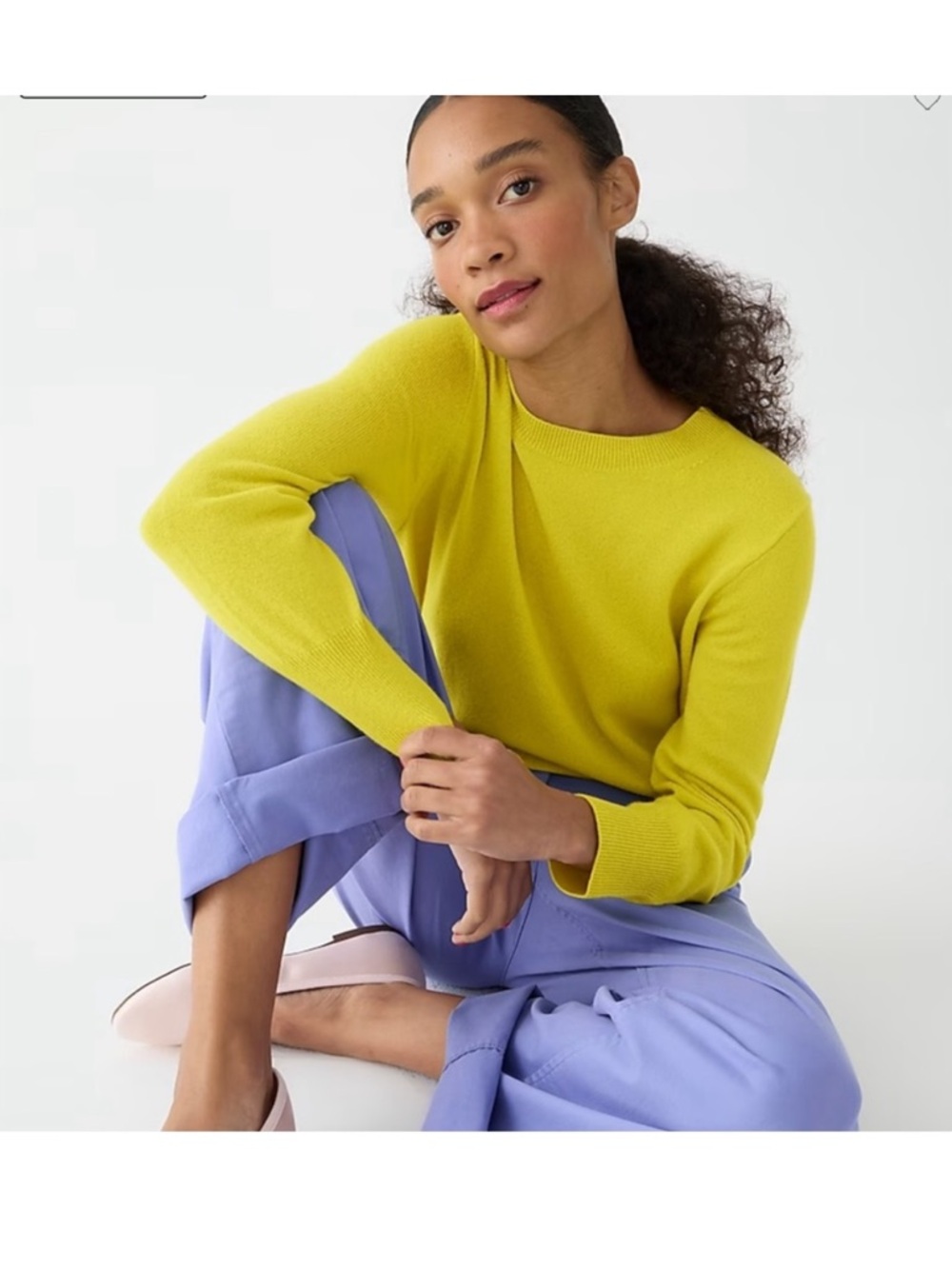 J. Crew • NWT 100% Cashmere classic-fit crewneck sweater BA400 bright chartreuse